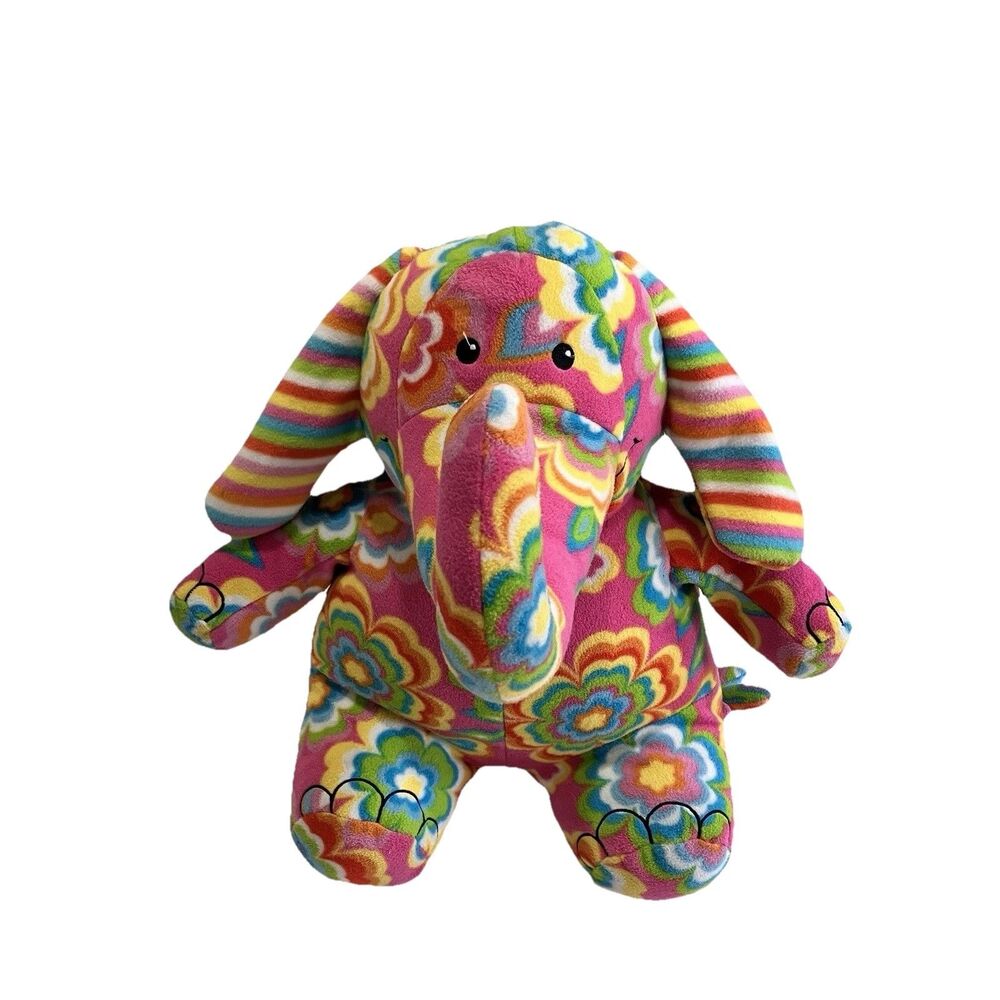 Melissa & Doug Elephant Plush 16” Multicolored Flower Print Beeposh